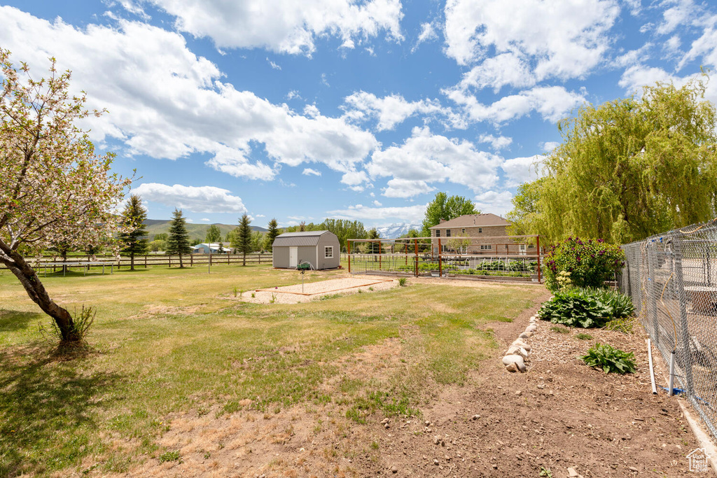 View of yard featuring a view of rural / pastoral area