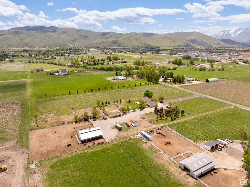 View of rural area with a mountainous background