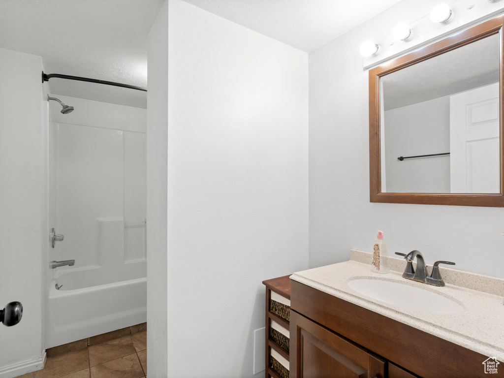 Full bath with vanity and  shower combination