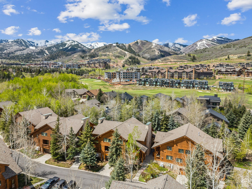 Mountain view featuring nearby suburban area