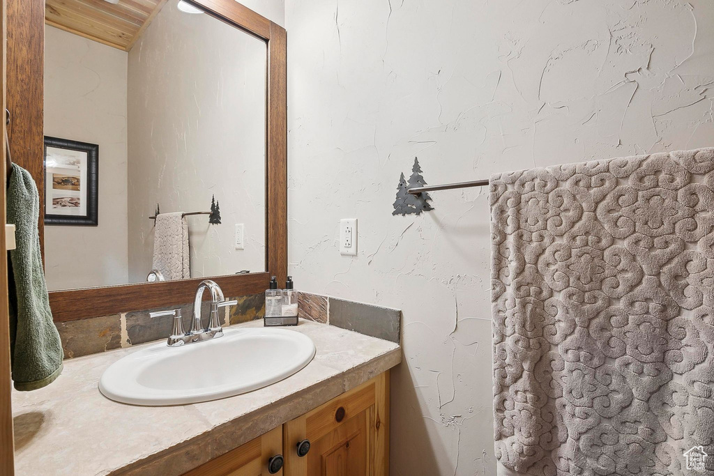 Bathroom featuring vanity