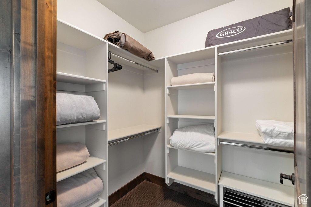 View of walk in closet