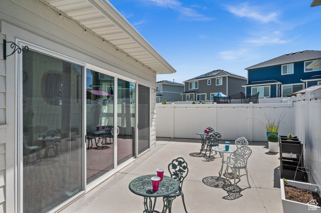 View of patio / terrace with a residential view