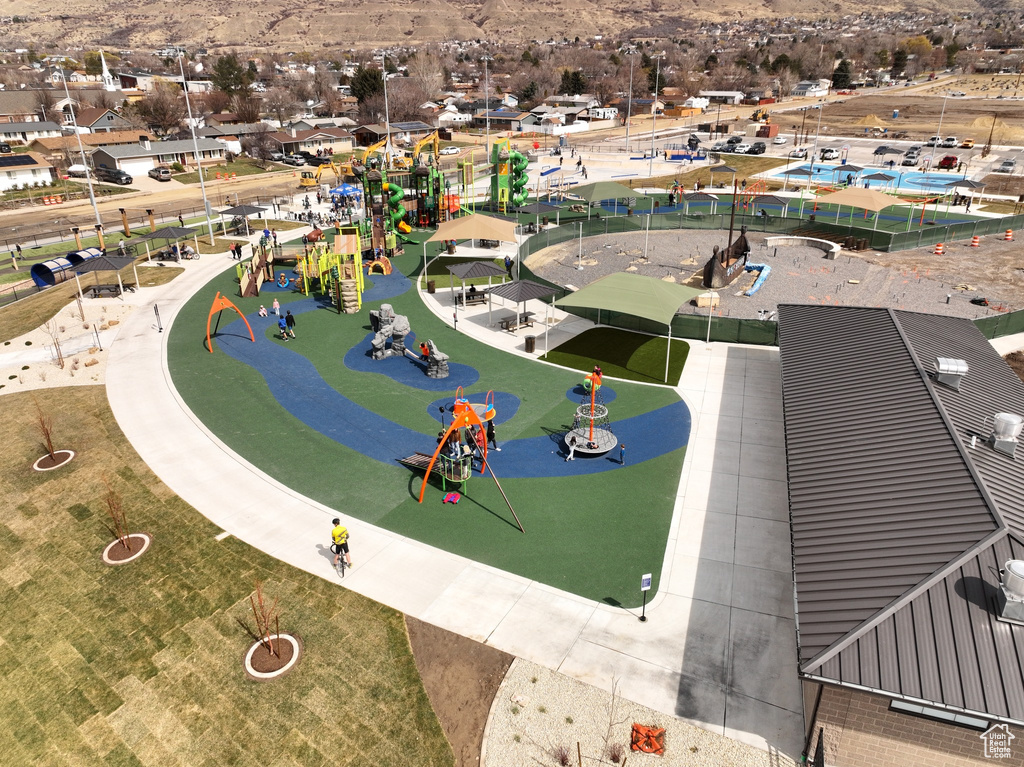 Bird\'s eye view of a park
