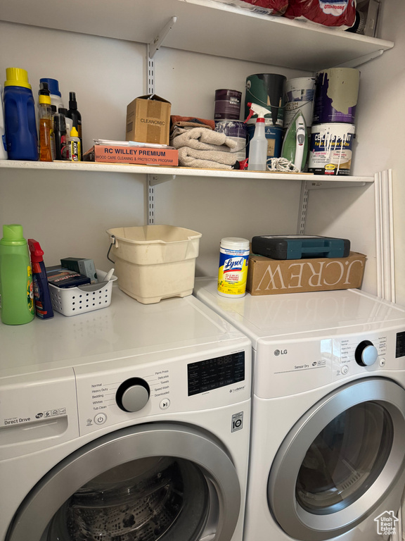 Laundry area featuring washer and dryer