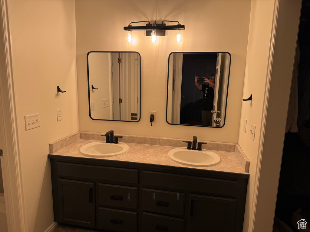 Bathroom with double vanity