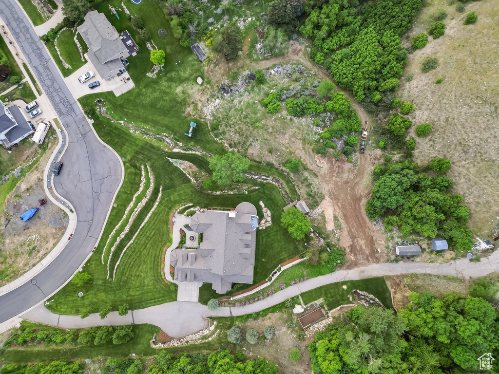 Aerial view of property and surrounding area