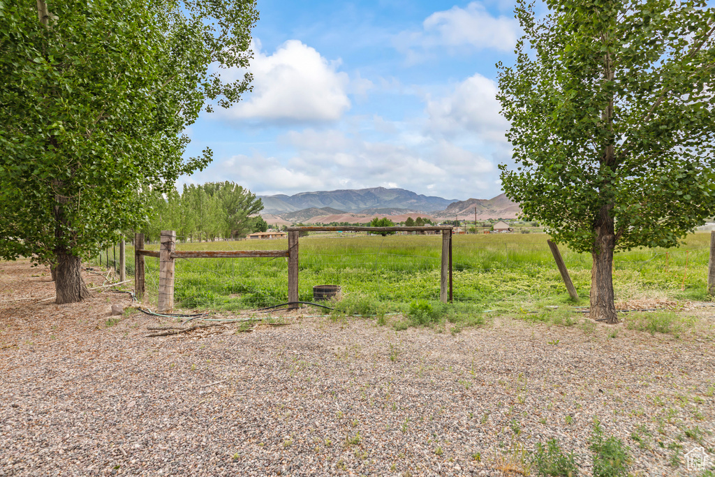 Mountain view featuring rural landscape