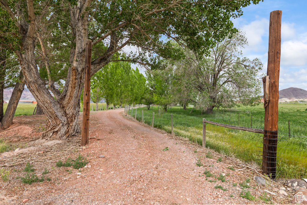 View of street featuring a mountain view