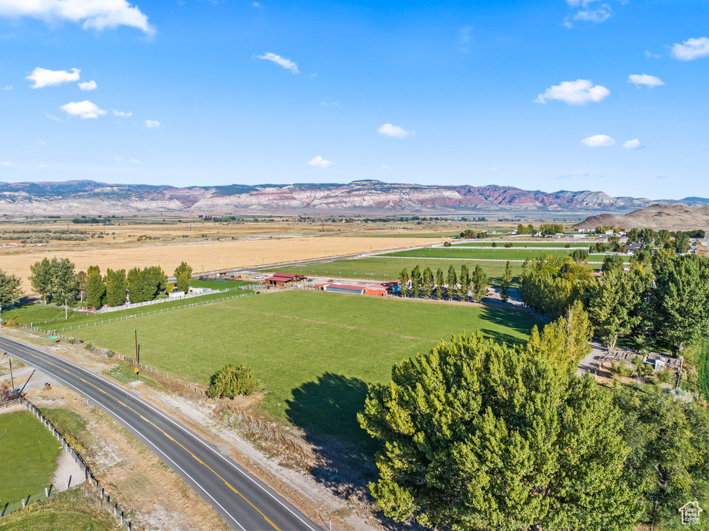 View of rural area featuring a mountain backdrop