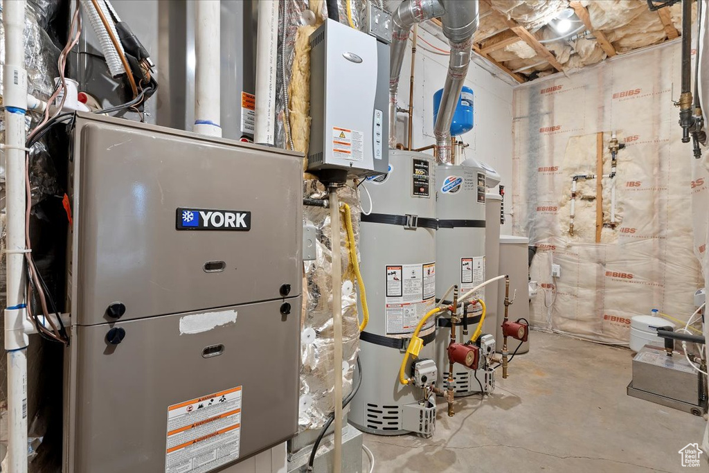 Utilities with secured water heater