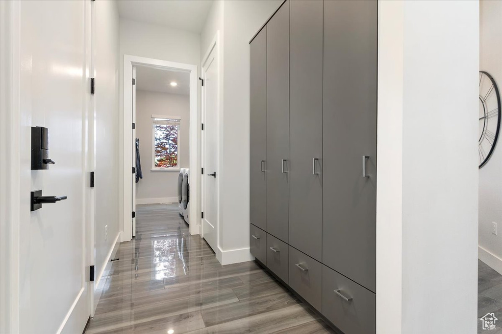 Hallway with baseboards