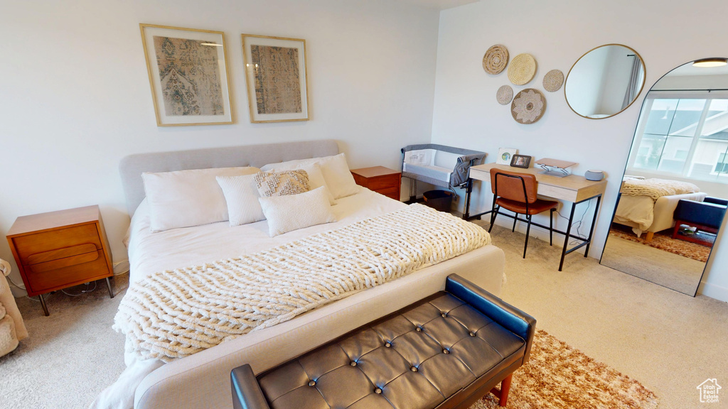 View of carpeted bedroom