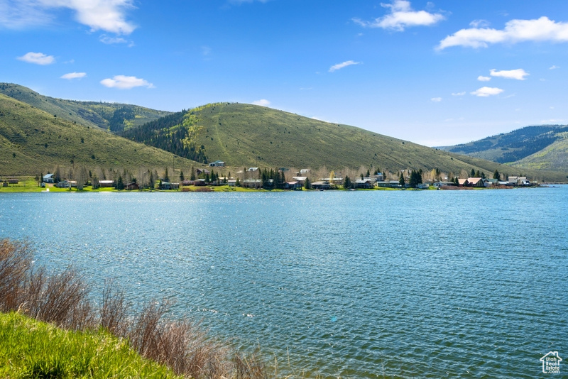 Water view with a mountain backdrop