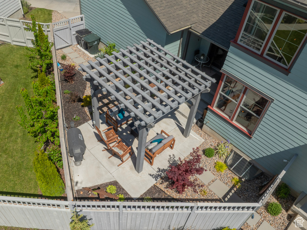 View from above of property