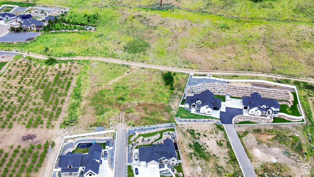 Aerial view of residential area