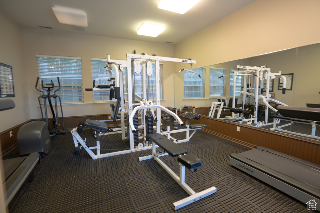 View of workout area