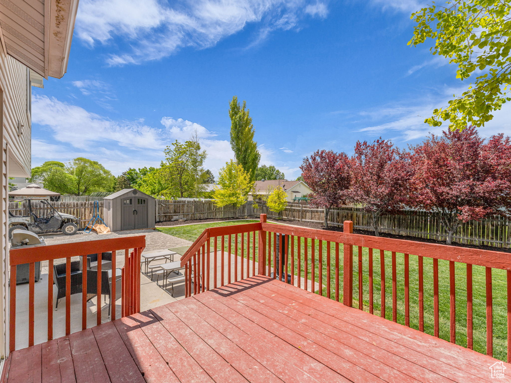 View of wooden terrace
