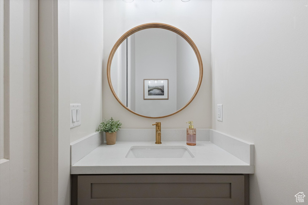 Bathroom featuring vanity