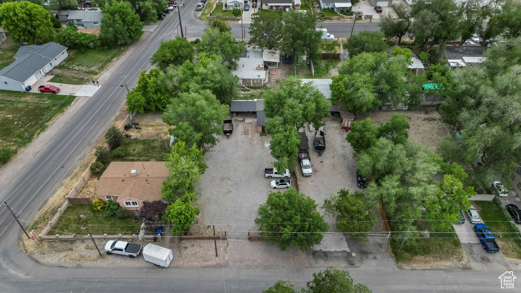 Aerial view of residential area