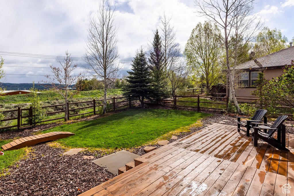 View of wooden terrace