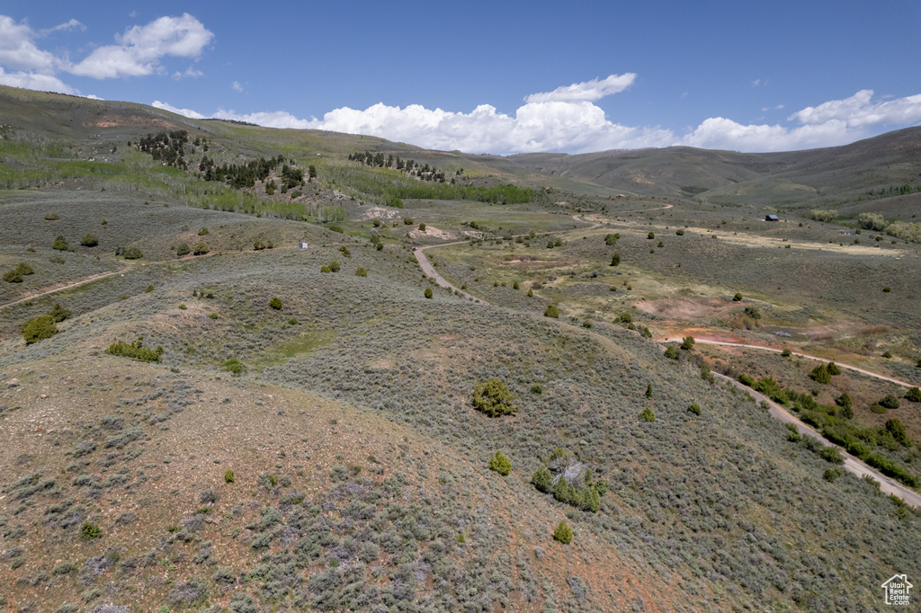 View of mountain background with rural landscape