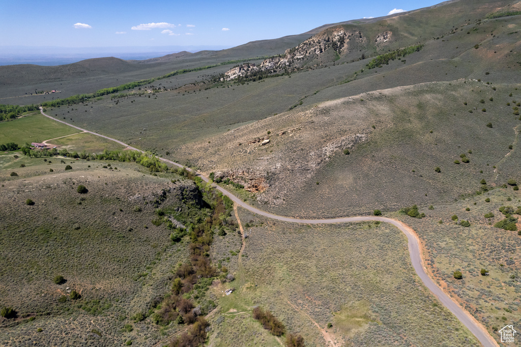 Mountain view with rural landscape