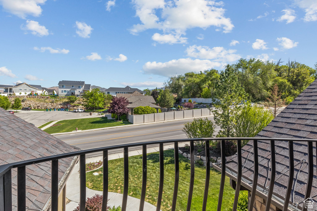 Balcony with a residential view