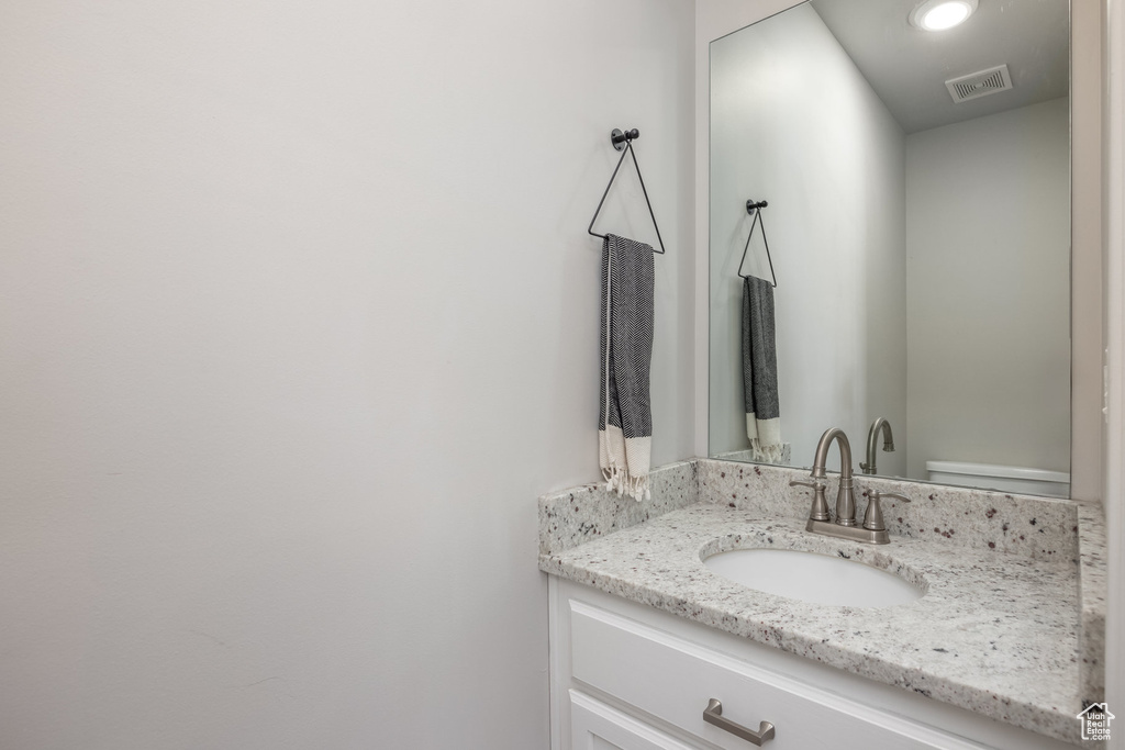 Bathroom featuring vanity