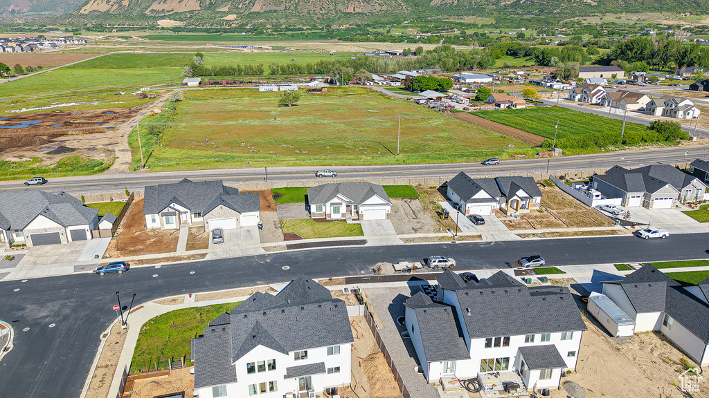 Aerial view of residential area