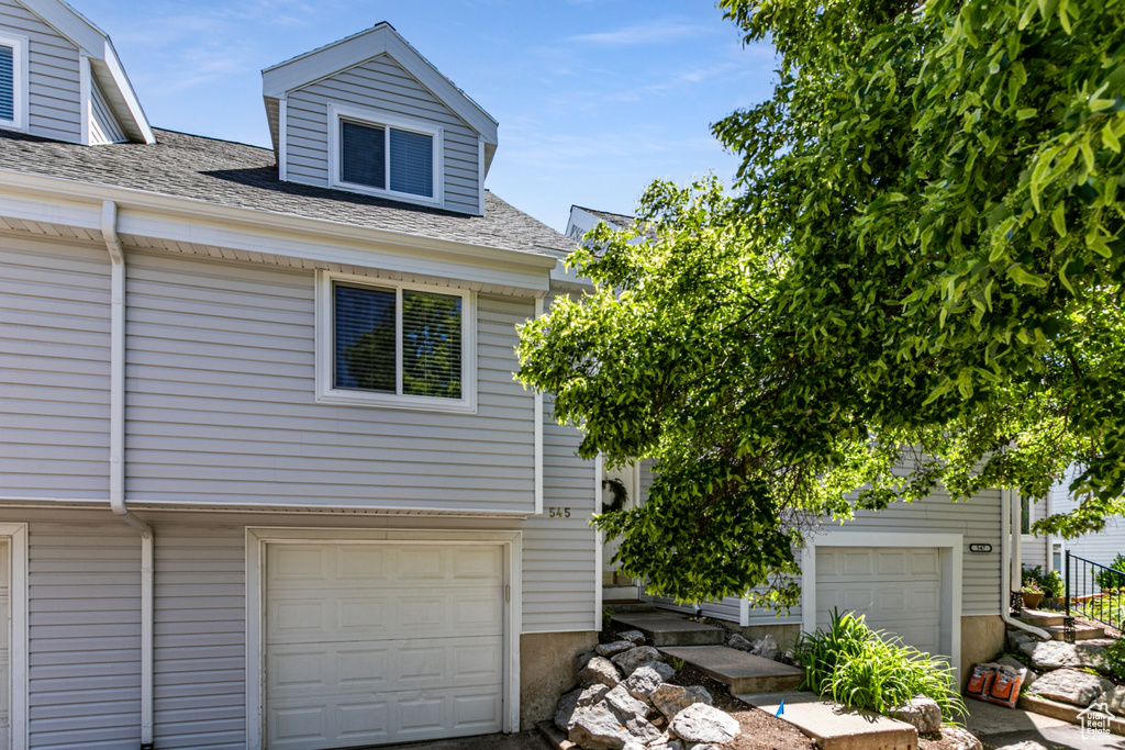 View of front of house with an attached garage