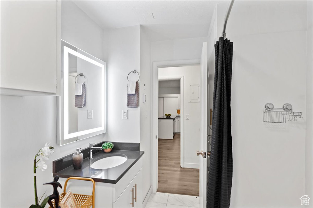 Bathroom featuring vanity