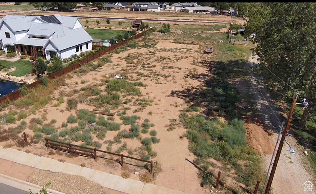 View from above of property featuring a nearby body of water