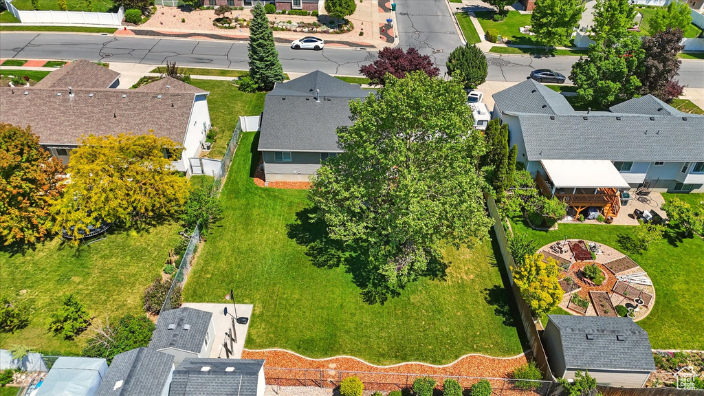 Aerial view of residential area