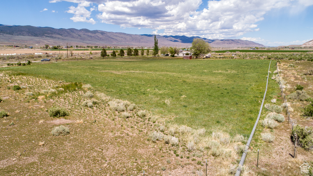 Mountain view with rural landscape