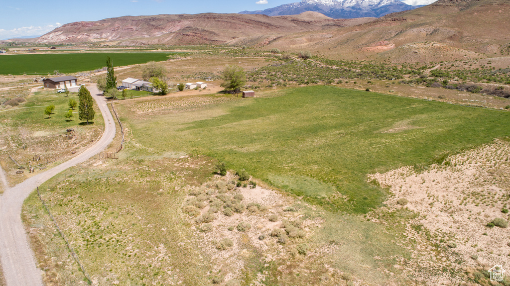 View of property location with rural landscape and a mountain backdrop