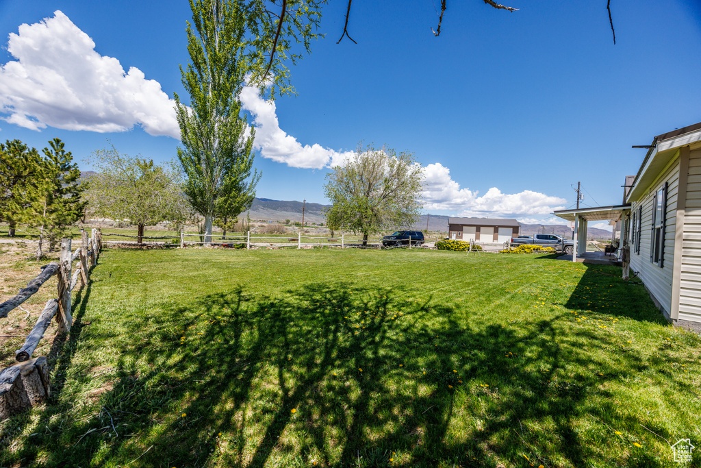 View of yard with a view of rural / pastoral area