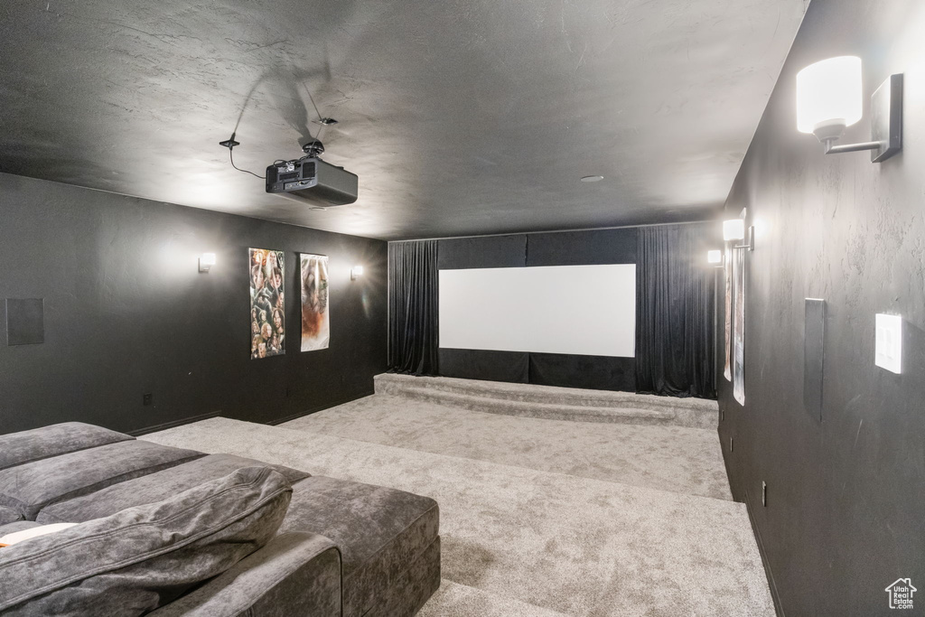 View of carpeted cinema room