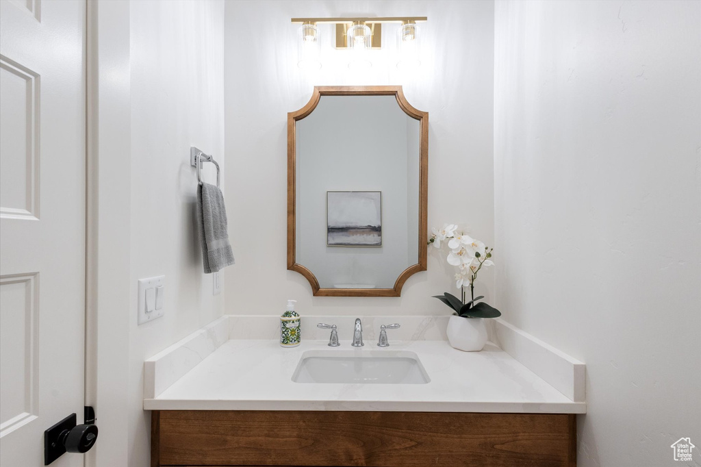 Bathroom featuring vanity