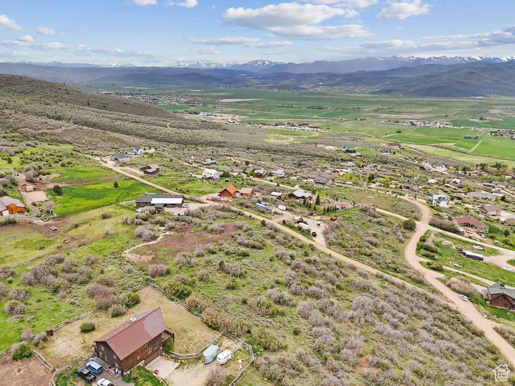 Bird\\\'s eye view of mountains