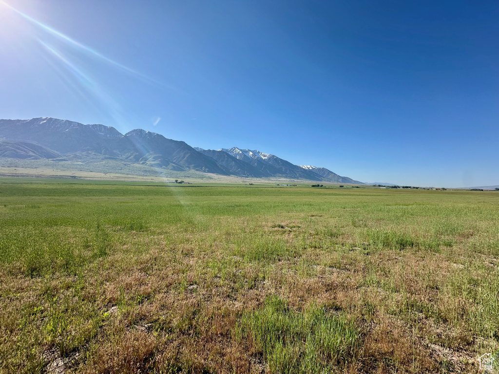 Mountain view with rural landscape
