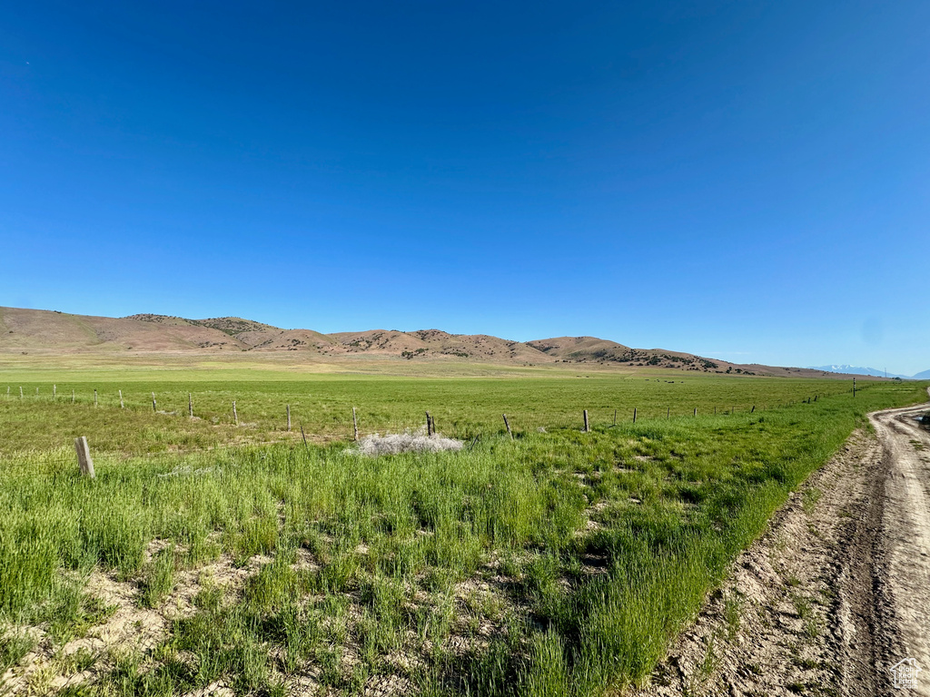 Mountain view with rural landscape