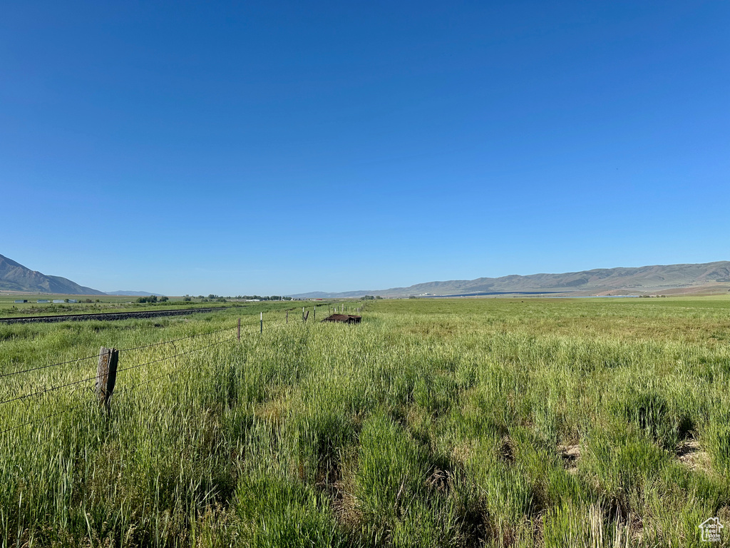 Mountain view with rural landscape