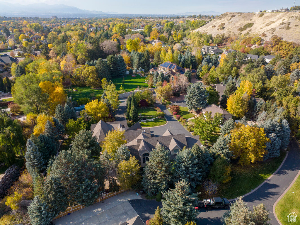Birds eye view of property