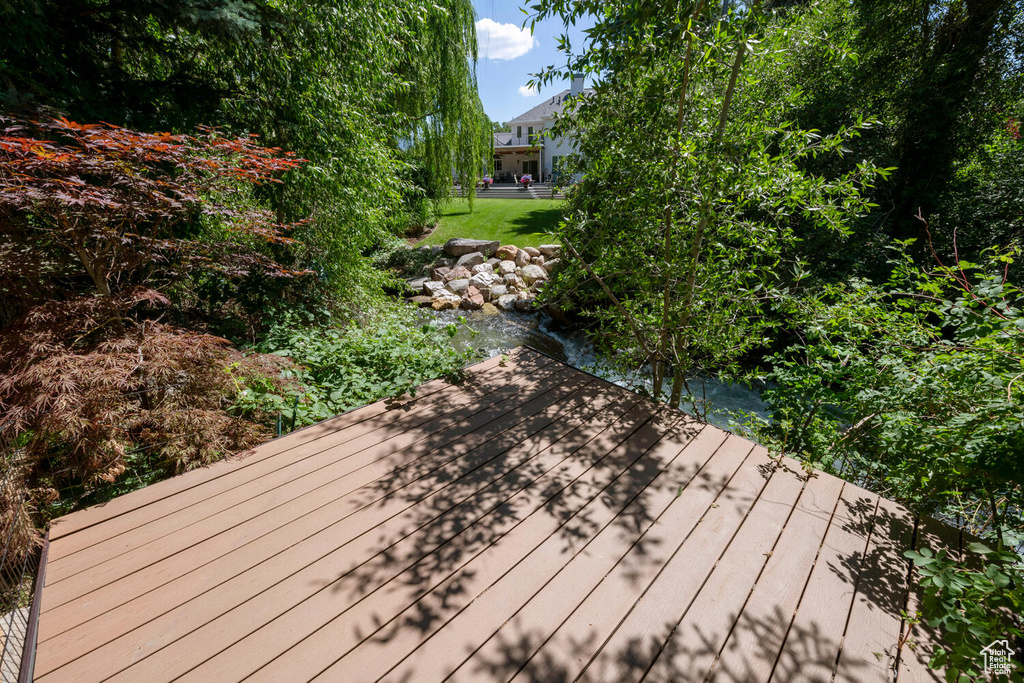 View of wooden terrace