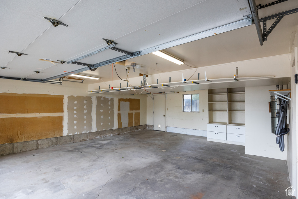 Garage featuring a central vacuum unit