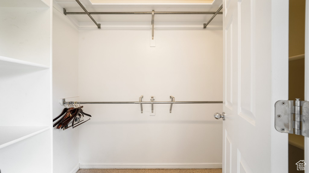 View of walk in closet