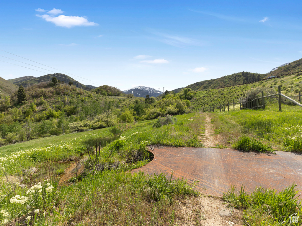 View of mountain backdrop