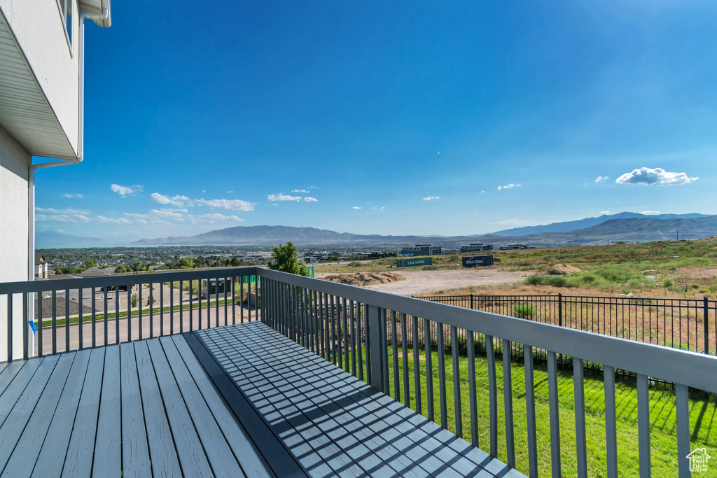 Deck with a mountain view