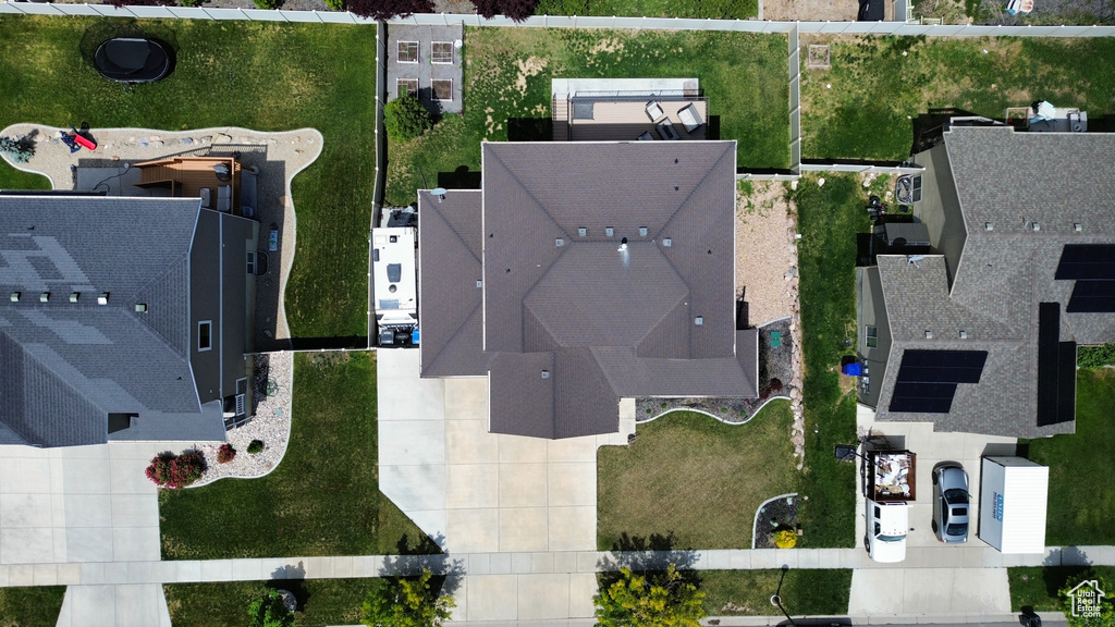 Aerial view of residential area